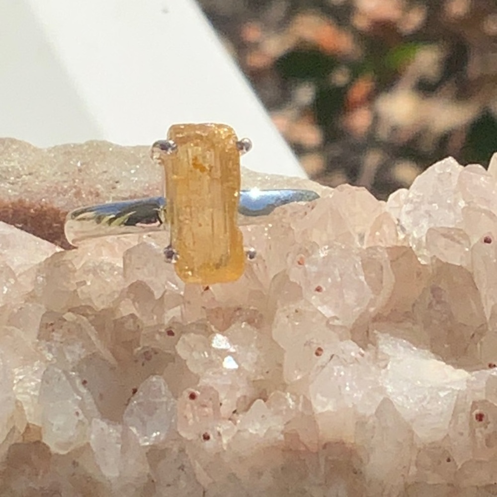 IMPERIAL TOPAZ 925 STERLING SILVER RING, SIZE 6.5